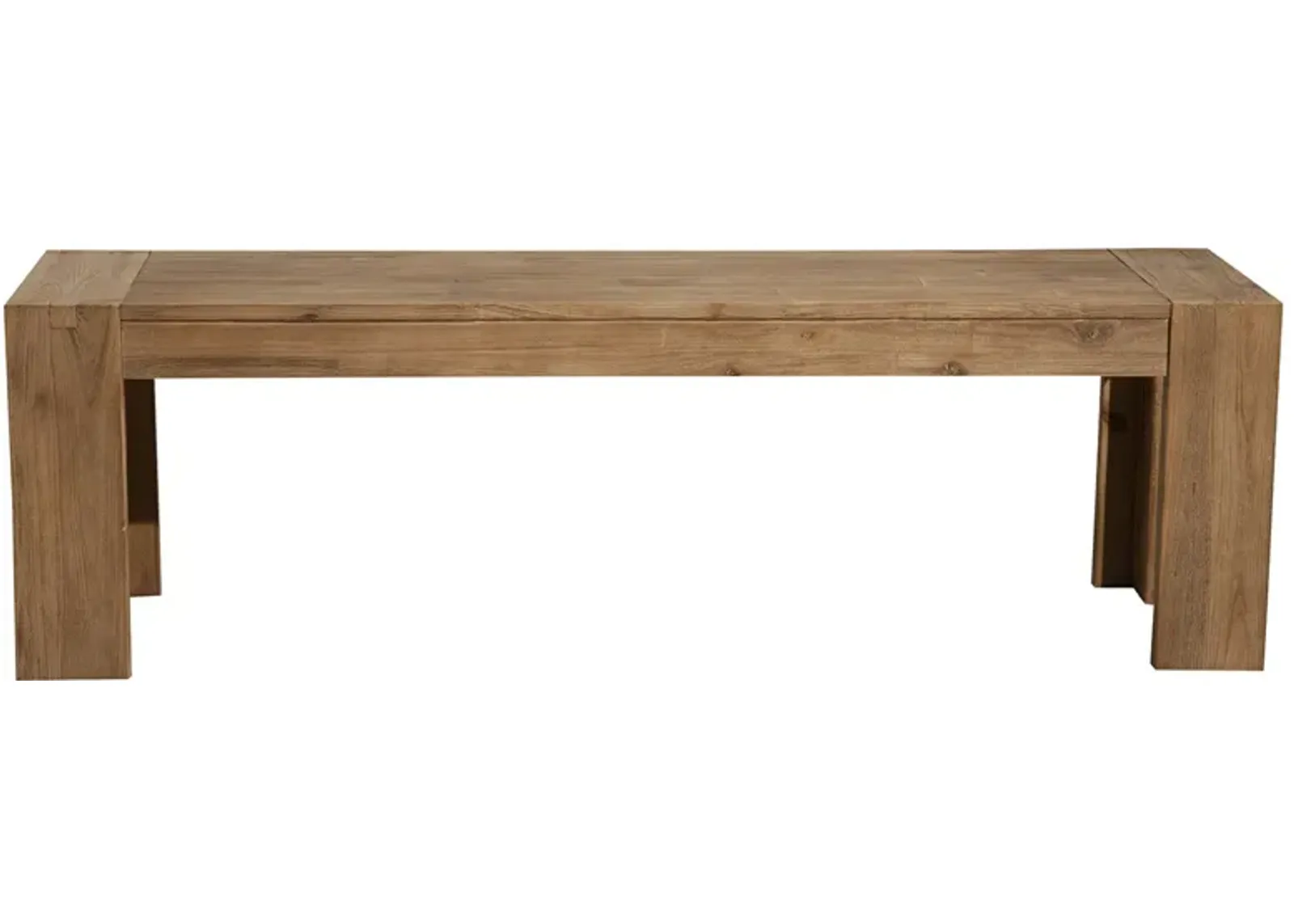 Distressed Wood Dining Bench - Natural