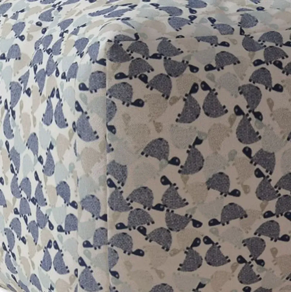 Cotton Turtle Pouf Cover - Beige