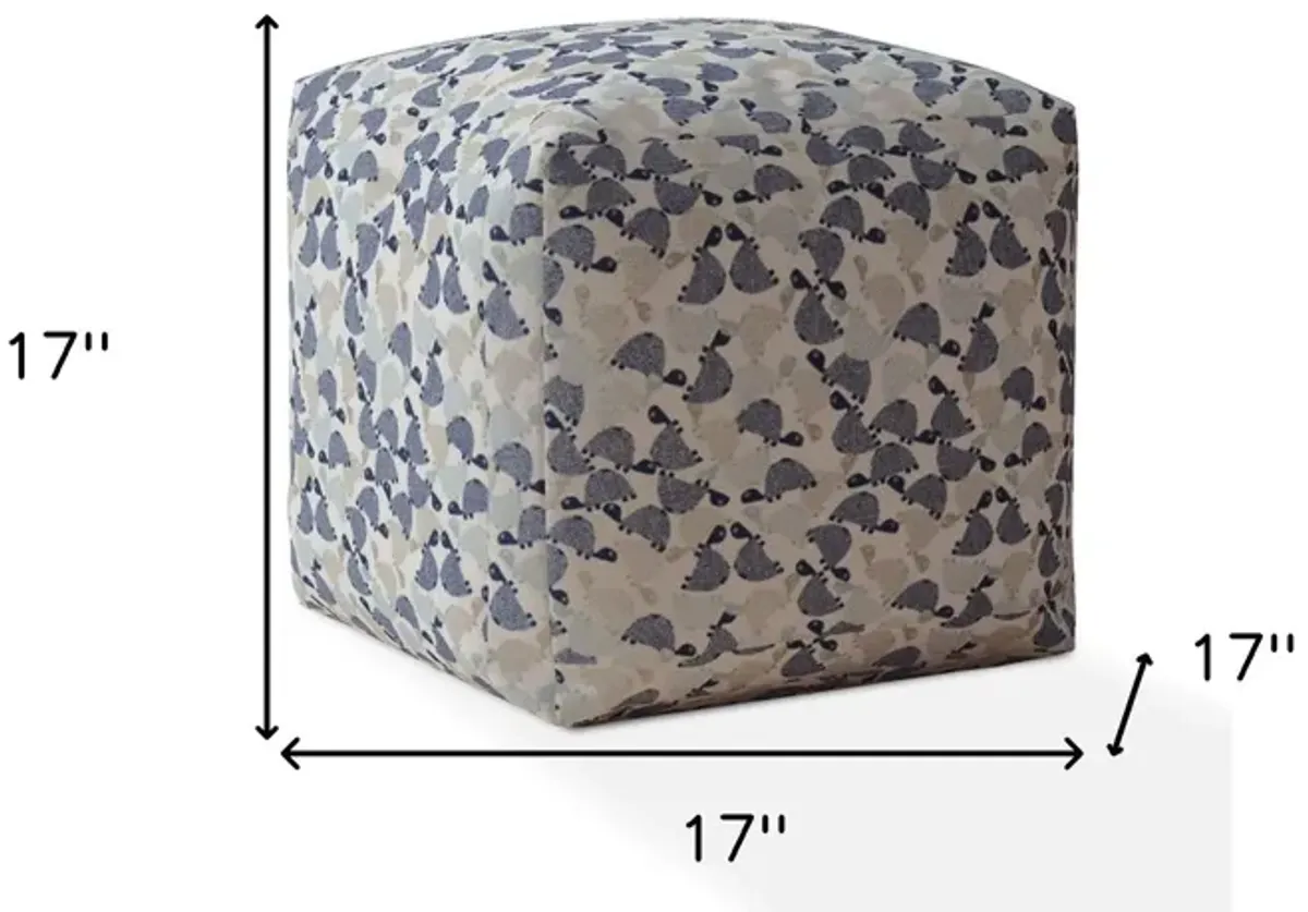 Cotton Turtle Pouf Cover - Beige