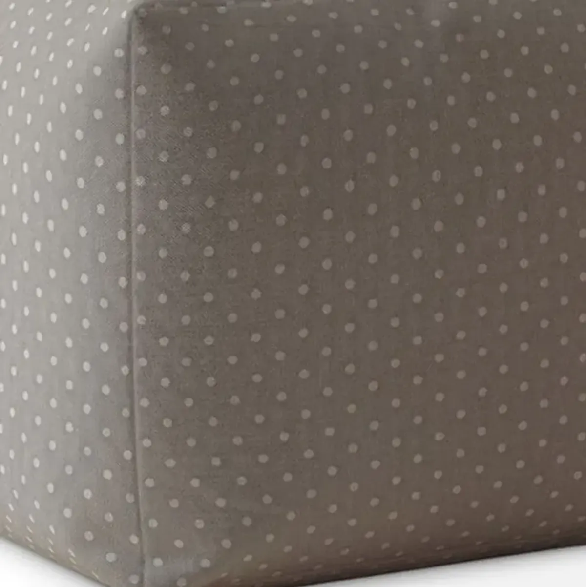 Cotton Polka Dots Pouf Cover - Gray