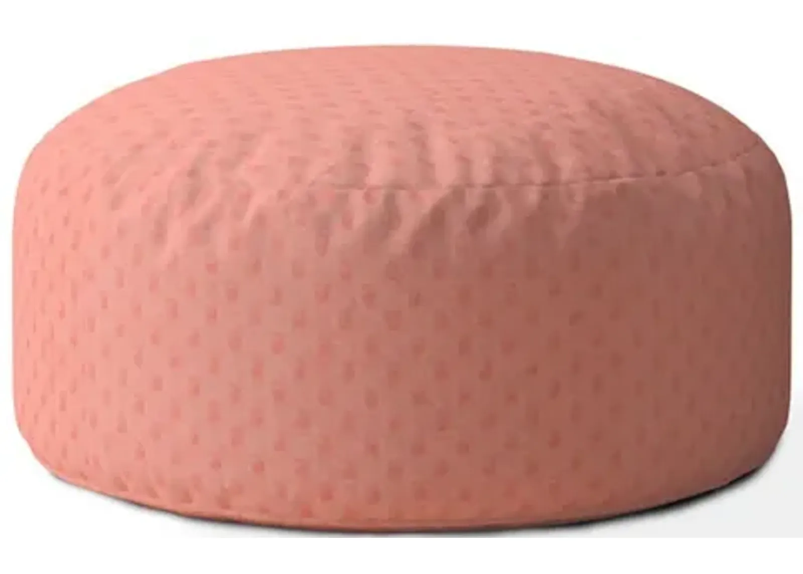 Polyester Round Pouf Cover - Pink