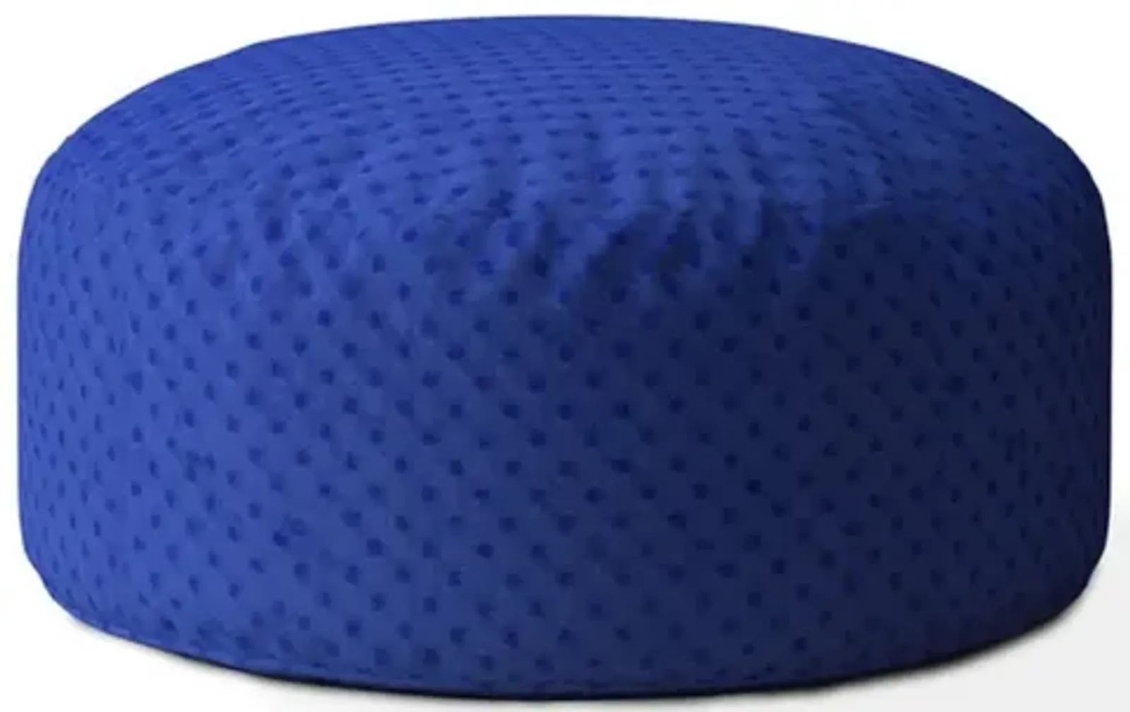 Polyester Round Pouf Cover - Blue