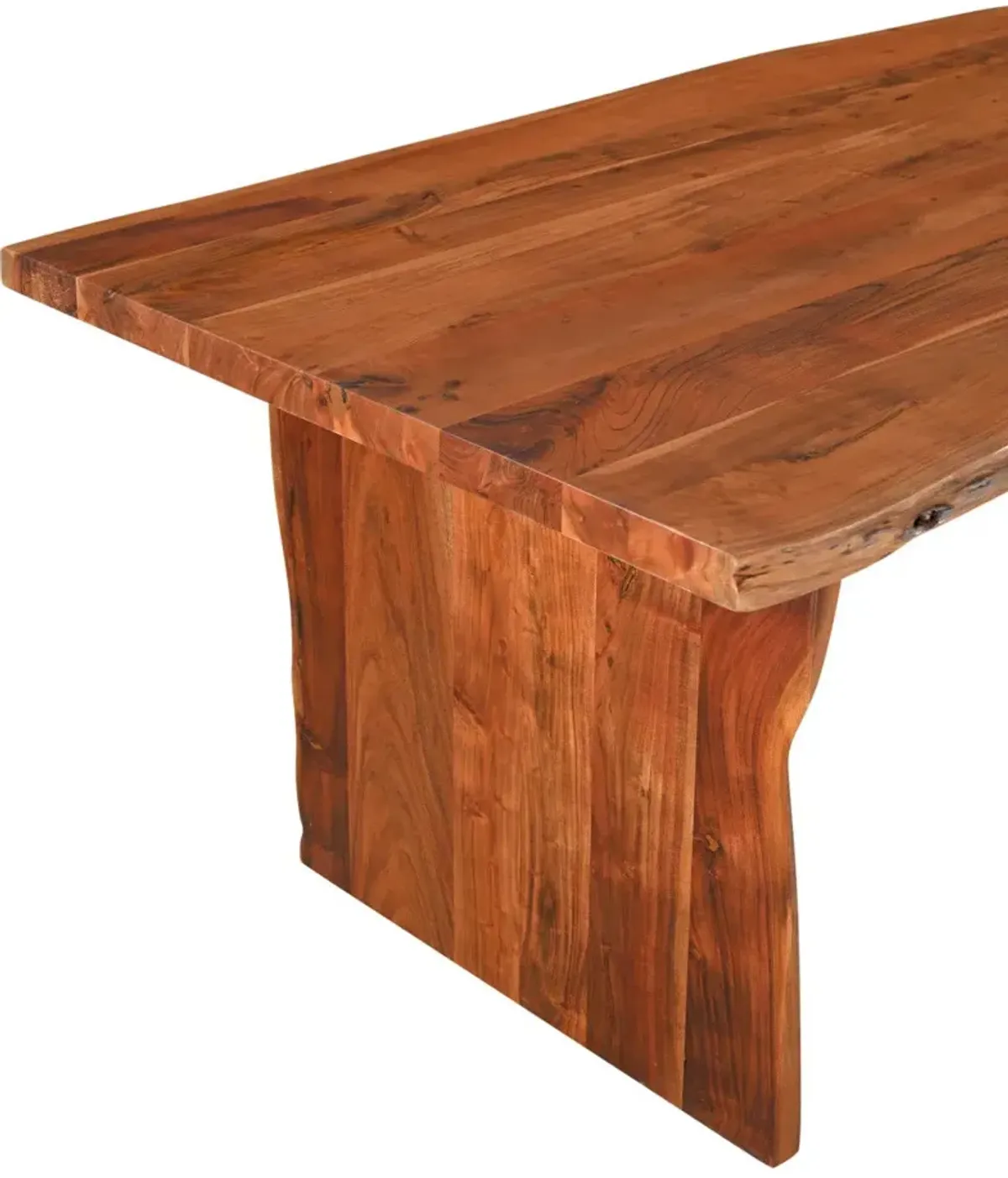 Live Edge Solid Wood Dining Bench - Brown