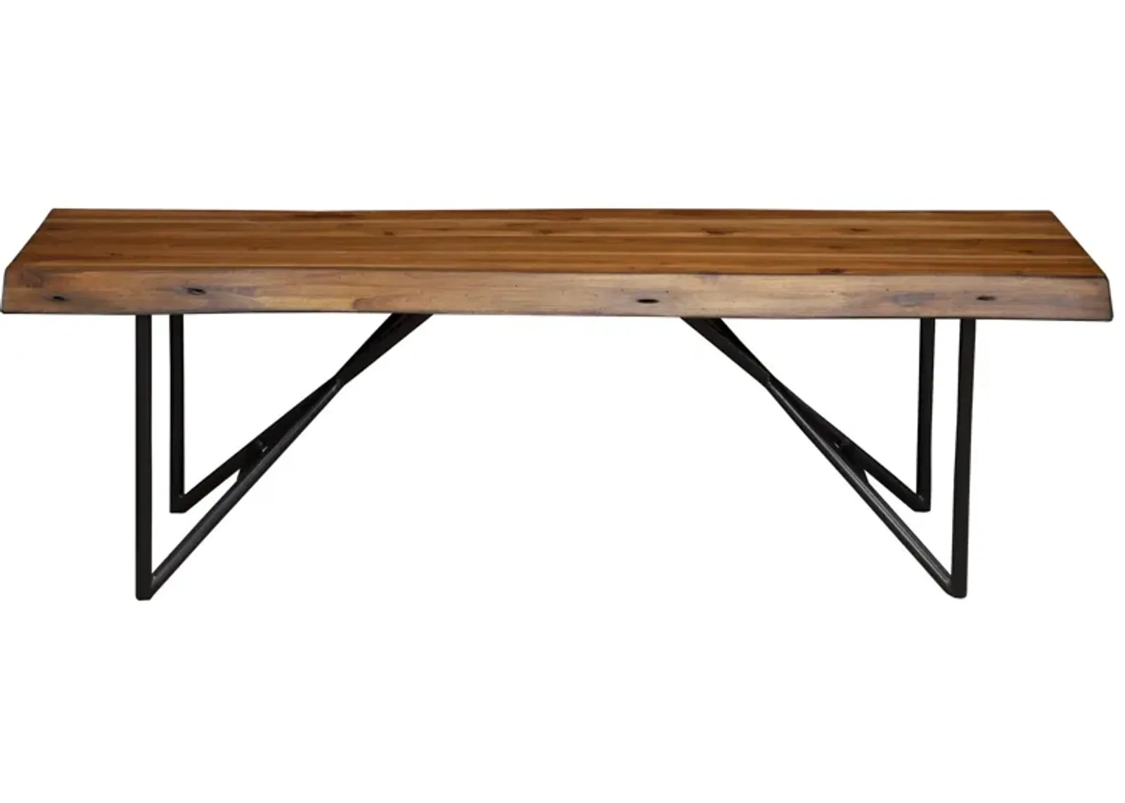 Wood Dining Bench - Brown / Black