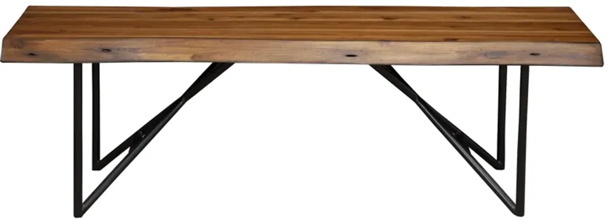 Wood Dining Bench - Brown / Black