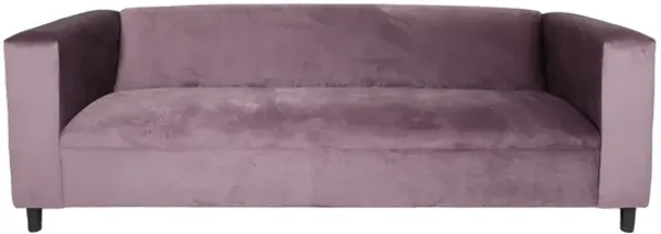 Velvet Sofa With Black Legs - Lavender