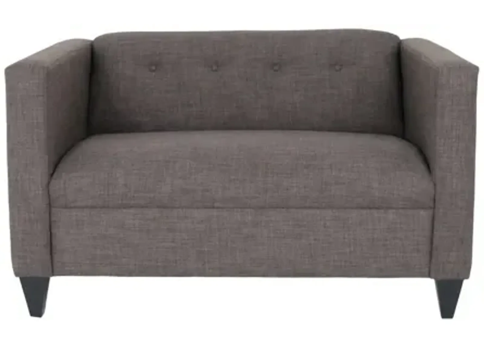 Loveseat - Charcoal / Dark Brown