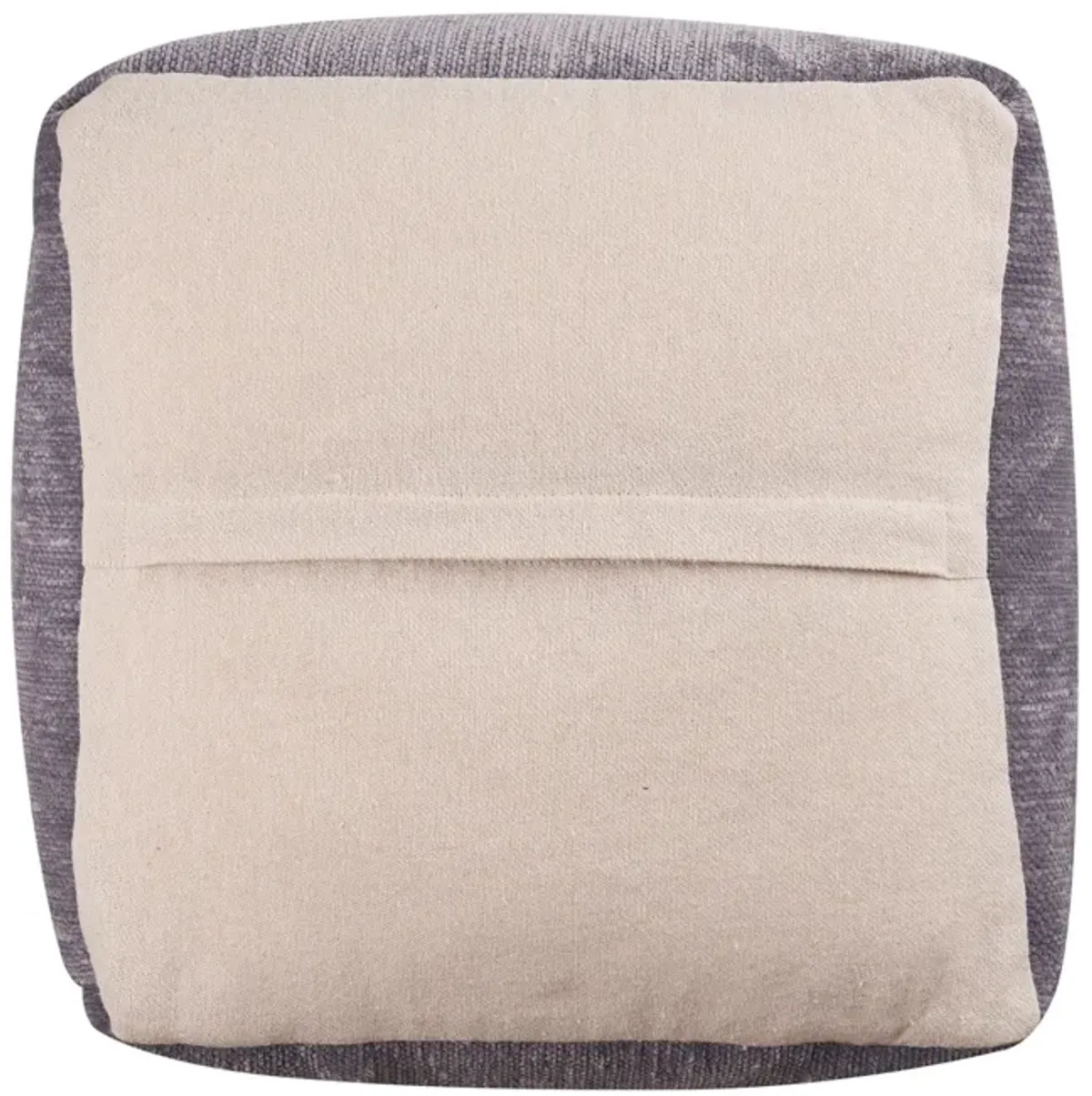 Chenille Cube Pouf Ottoman - Gray