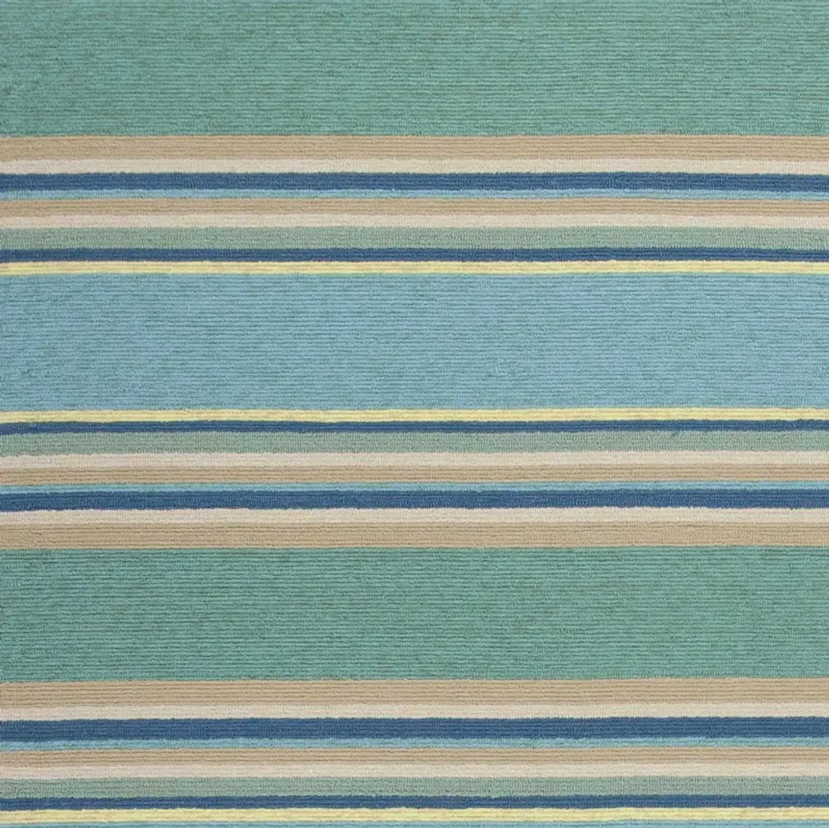 2' X 3' Striped Handmade Indoor / Outdoor Area Rug - Blue