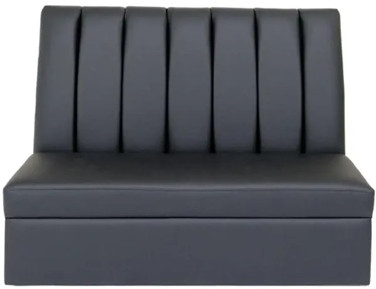 Loveseat Faux Leather - Black