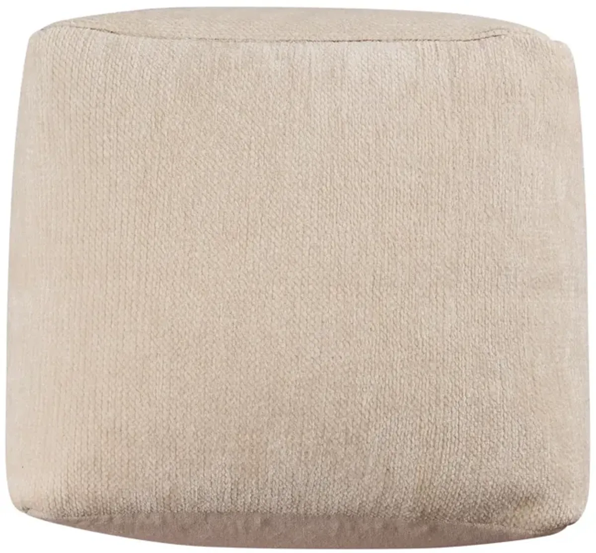 Chenille Cube Pouf Ottoman - Ivory