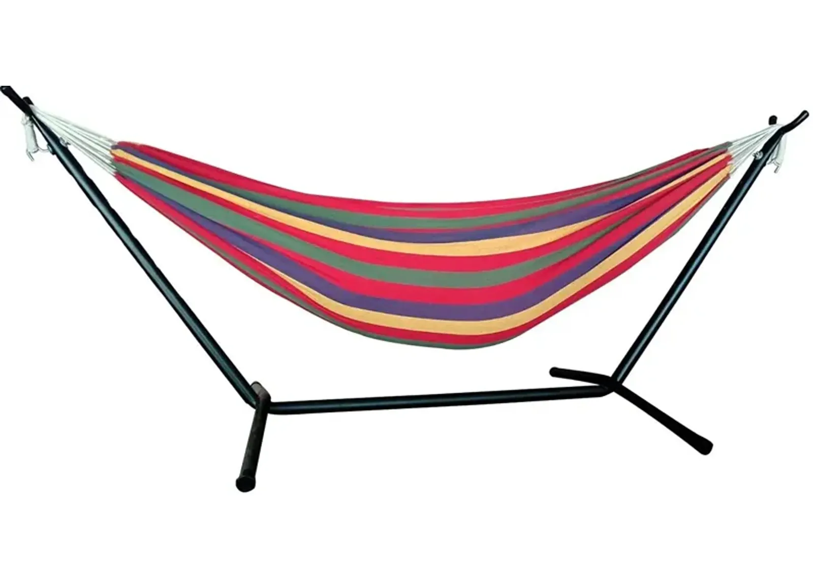 Regatta Stripe Two Person Hammock With Stand - Multi