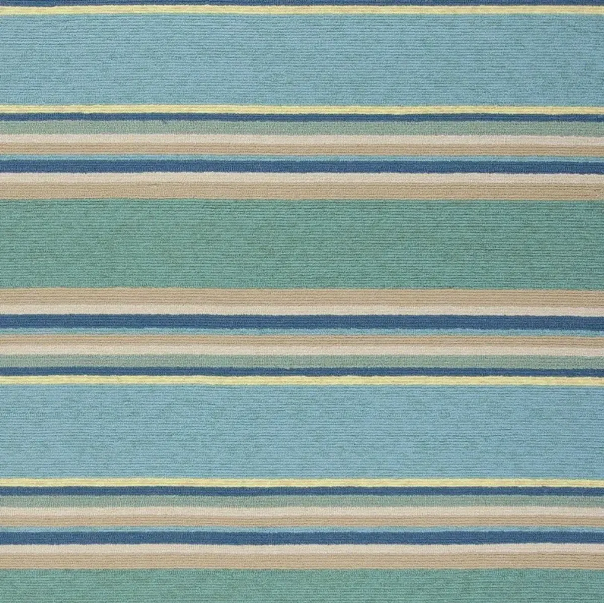 3' X 5' Striped Handmade Indoor / Outdoor Area Rug - Blue