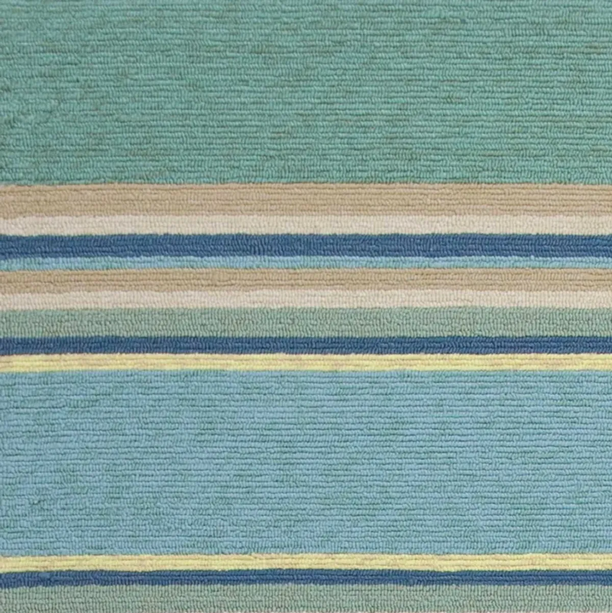 3' X 5' Striped Handmade Indoor / Outdoor Area Rug - Blue