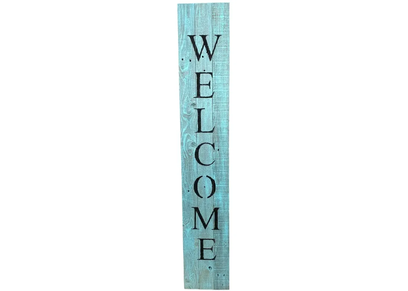 Rustic Front Porch Welcome Sign - Light Aqua Blue