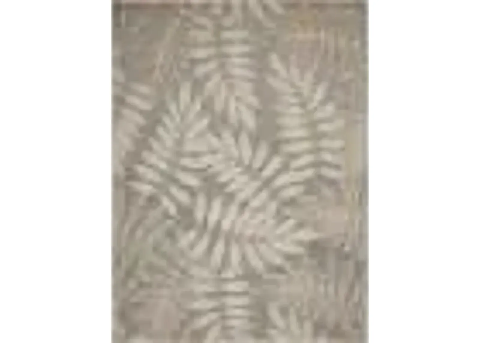 5' X 8' Floral Outdoor / Indoor Area Rug - Gray / Ivory