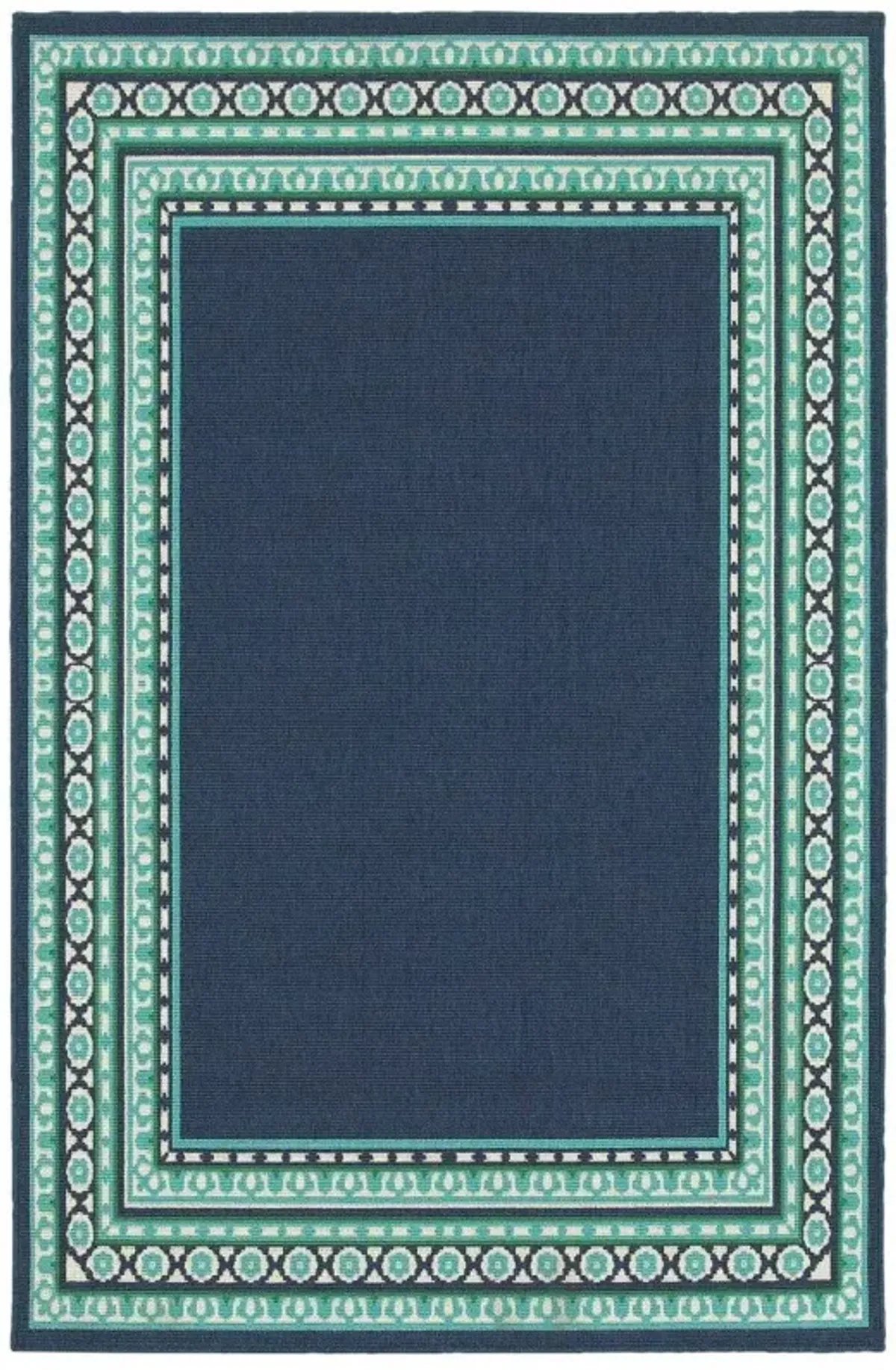 2' X 3' Indoor Outdoor Area Rug - Blue