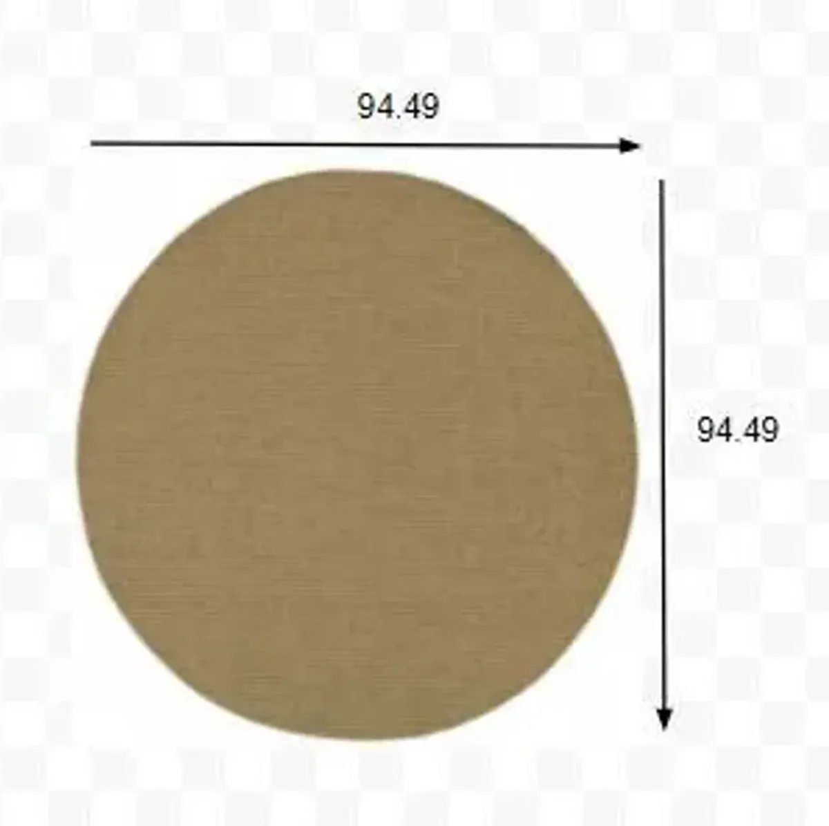 8' X 8' Indoor / Outdoor Area Rug - Tan