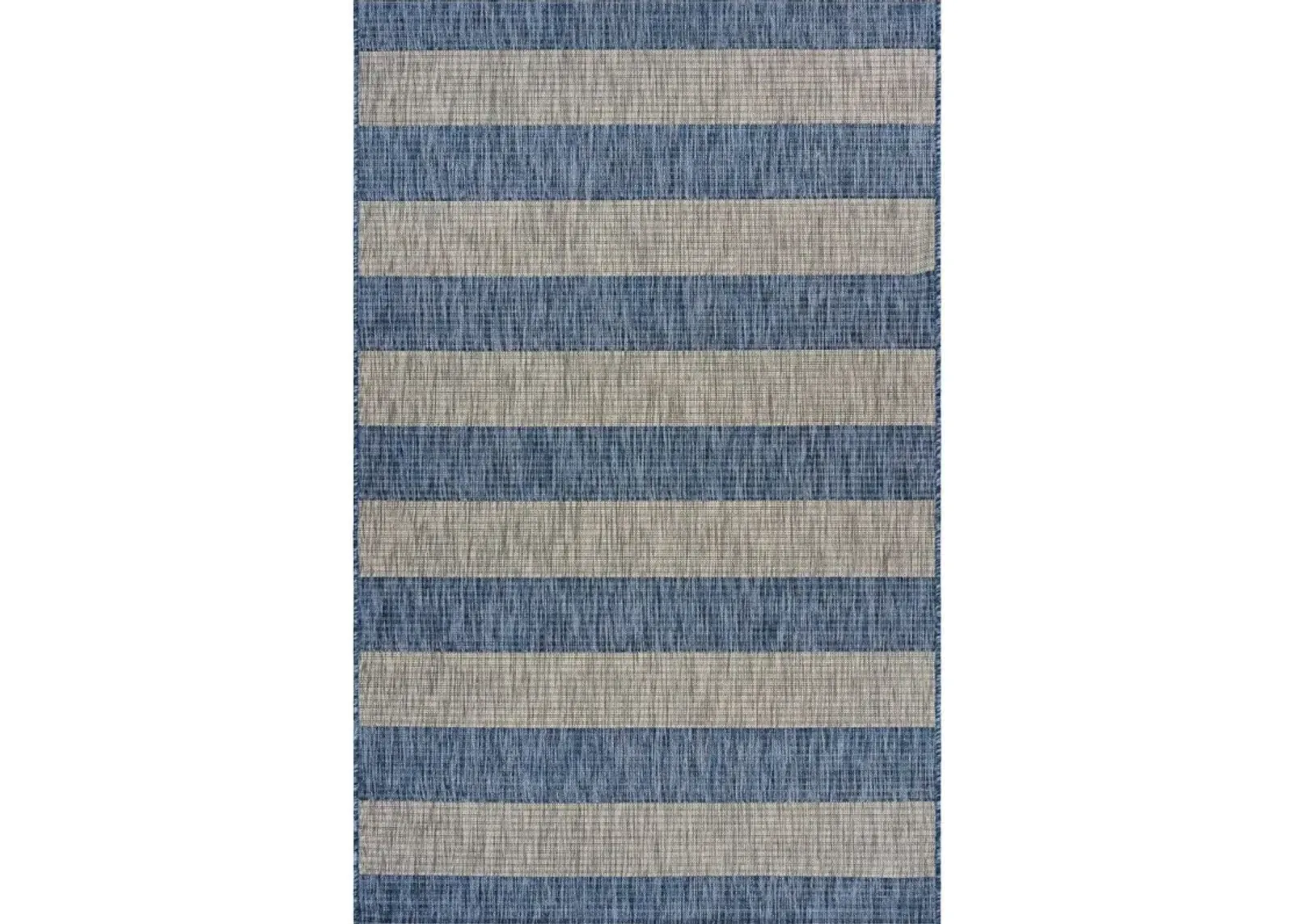 2' X 3' Striped Indoor / Outdoor Area Rug - Blue / Gray