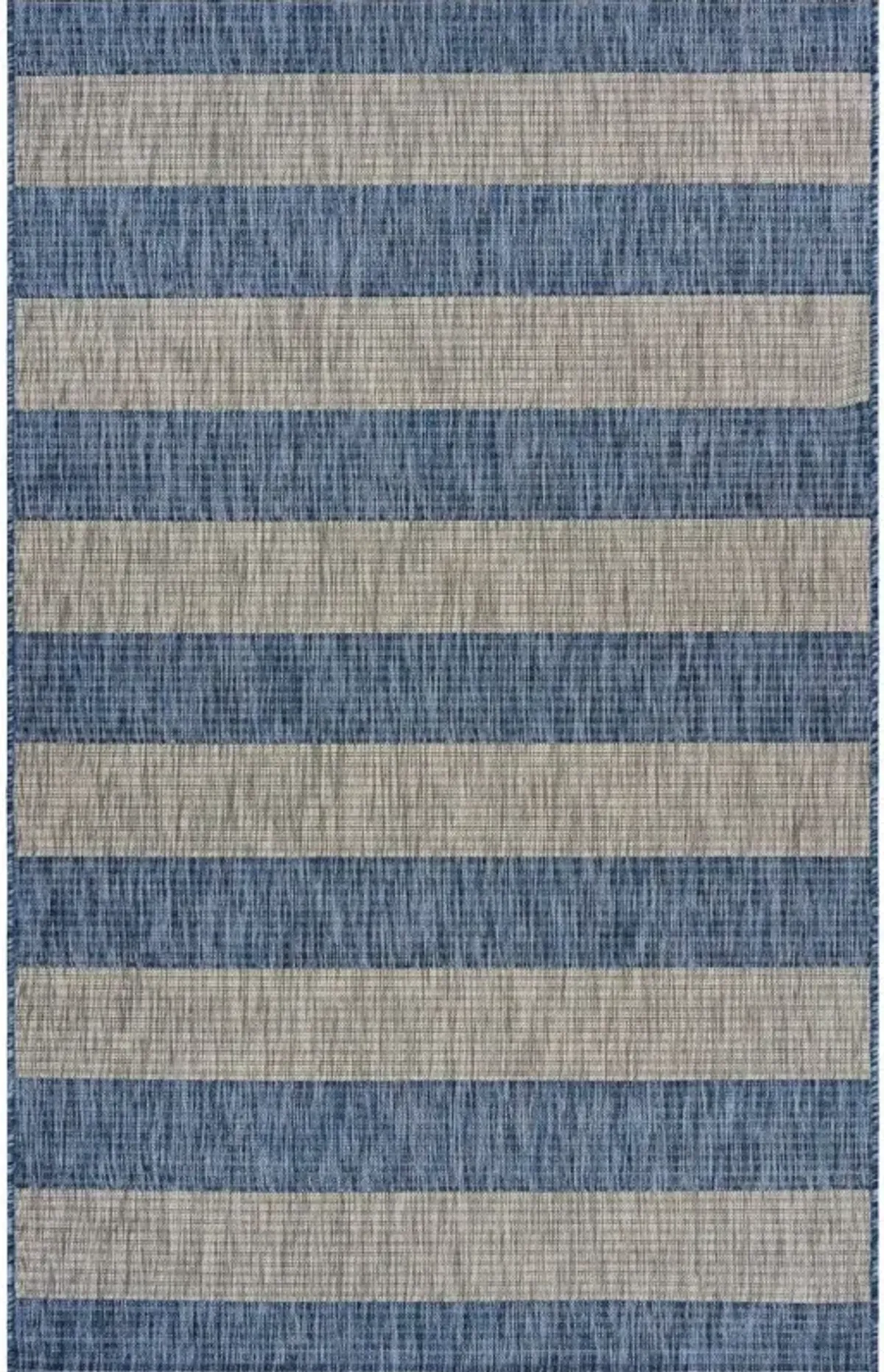 2' X 3' Striped Indoor / Outdoor Area Rug - Blue / Gray