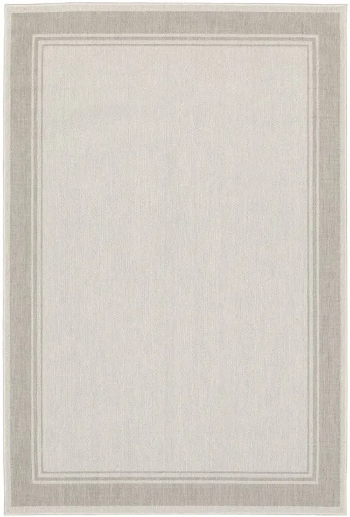 7' X 9' Outdoor / Indoor Area Rug - Gray / Ivory