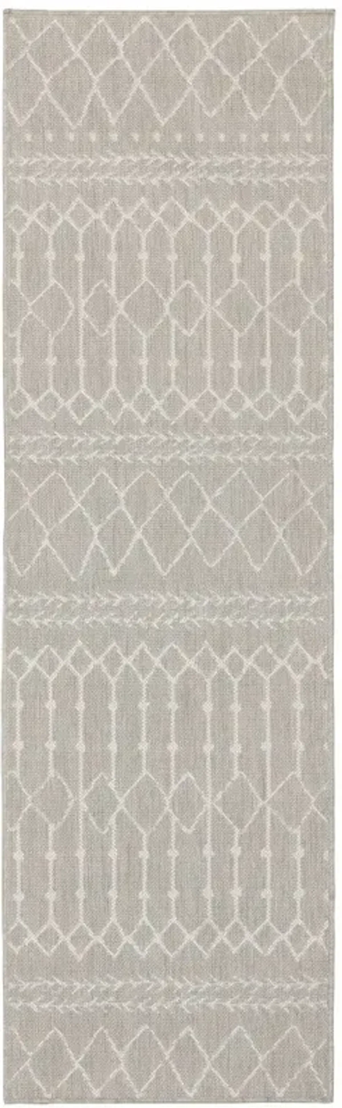 Indoor / Outdoor Area Rug - Gray / Ivory