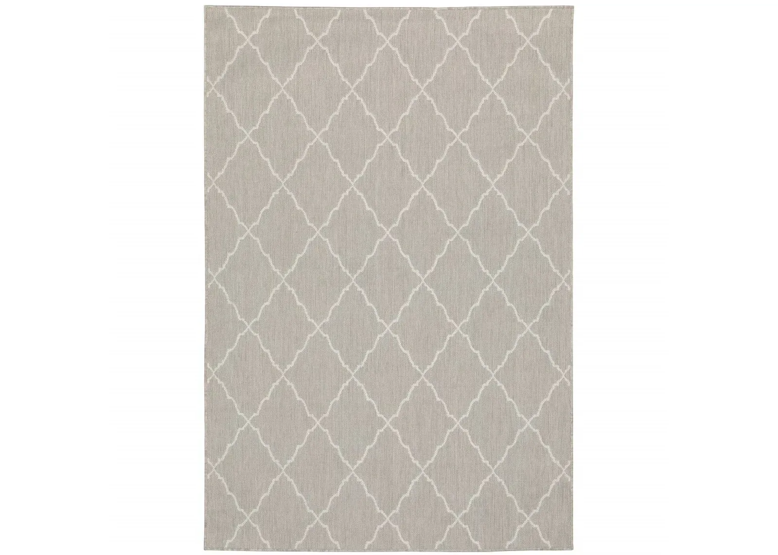 3' X 5' Indoor & Outdoor Area Rug - Gray / Ivory