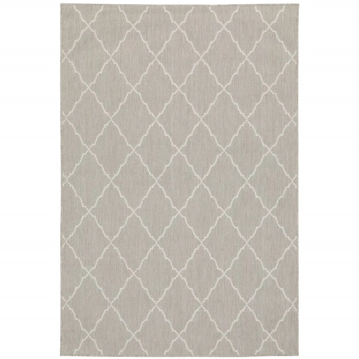 3' X 5' Indoor & Outdoor Area Rug - Gray / Ivory