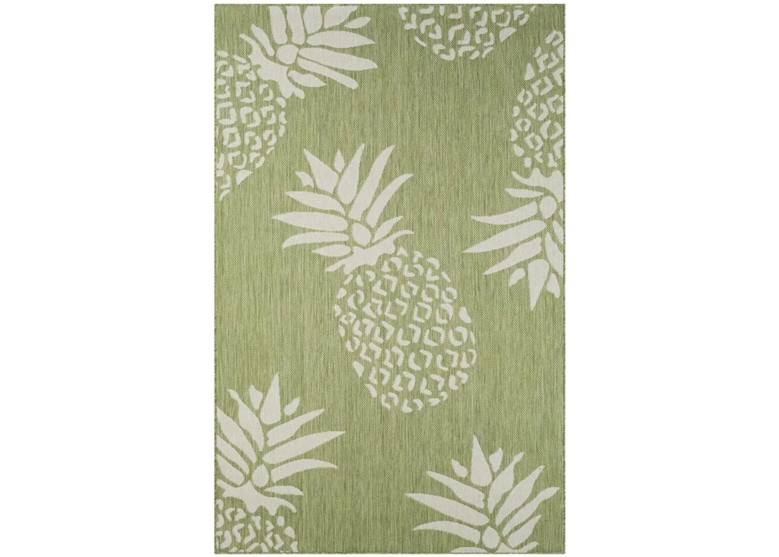 5' X 7' Floral Indoor / Outdoor Area Rug - Green