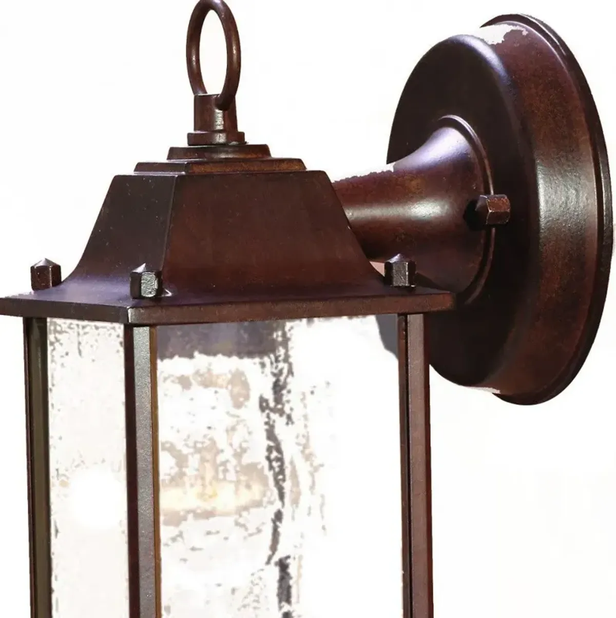 Hanging Waterfall Glass Lantern Wall Light - Dark Brown