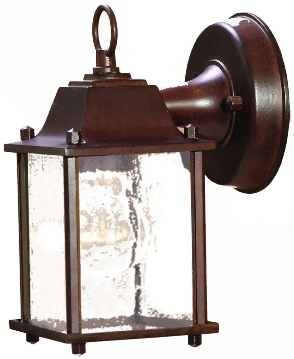 Hanging Waterfall Glass Lantern Wall Light - Dark Brown