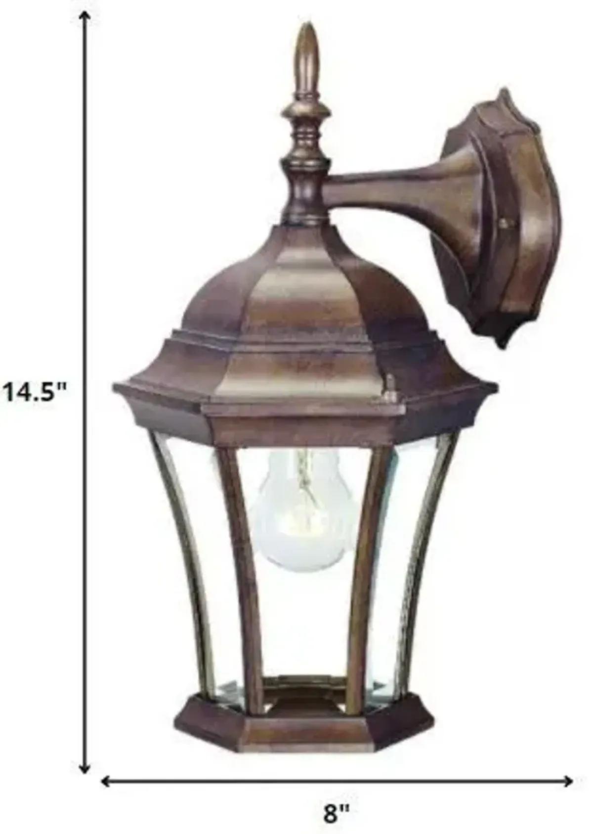 Hanging Carousel Lantern Wall Light - Dark Brown