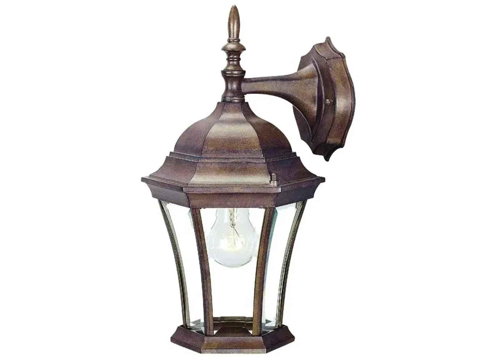 Hanging Carousel Lantern Wall Light - Dark Brown