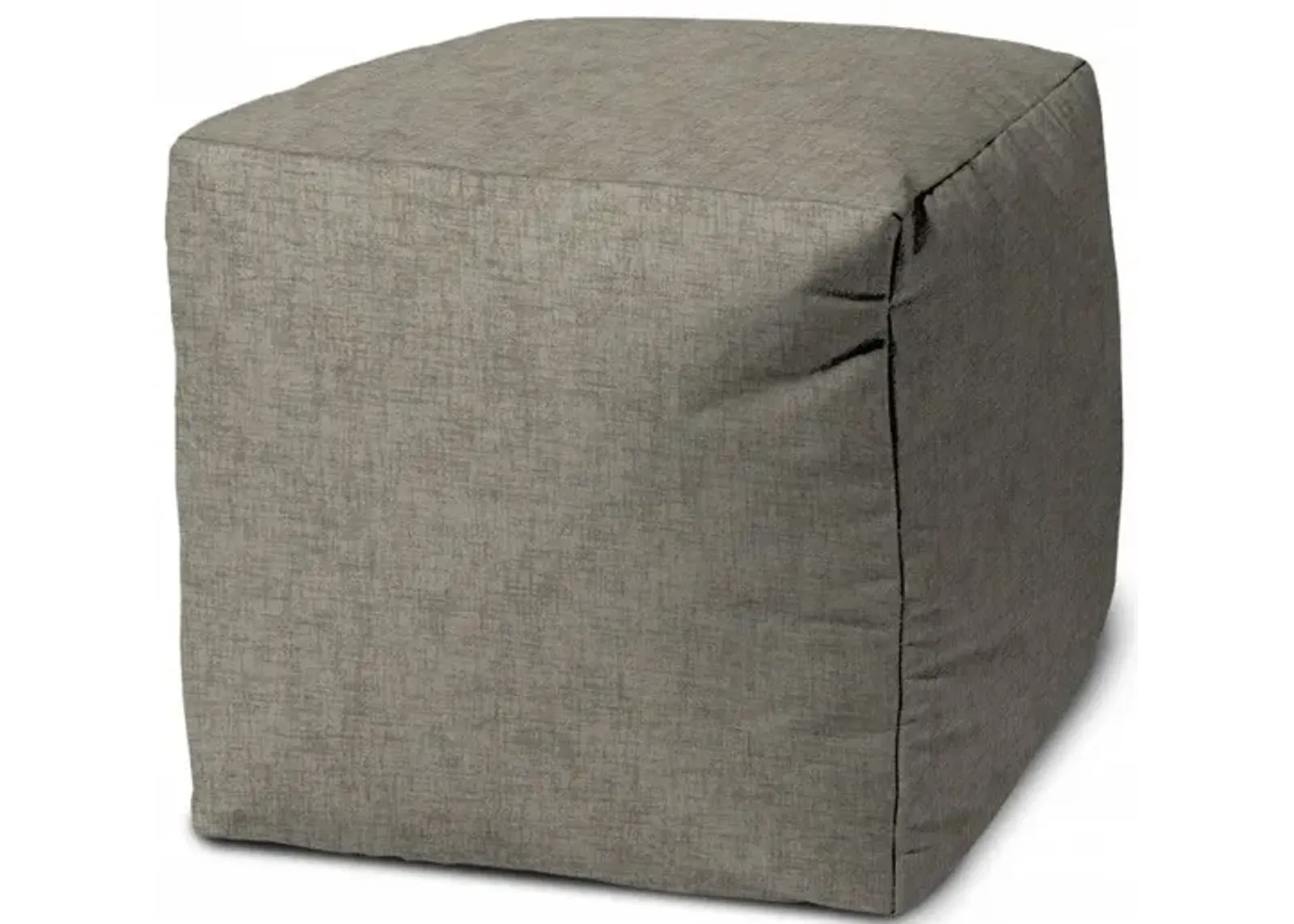 Cube Indoor Outdoor Pouf Cover - Taupe