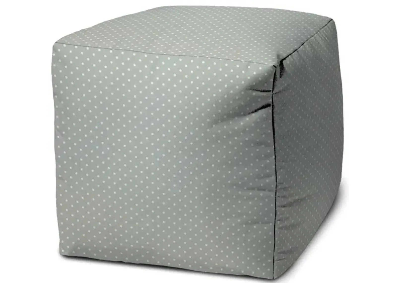 Cube Polka Dots Indoor Outdoor Pouf Cover - Green