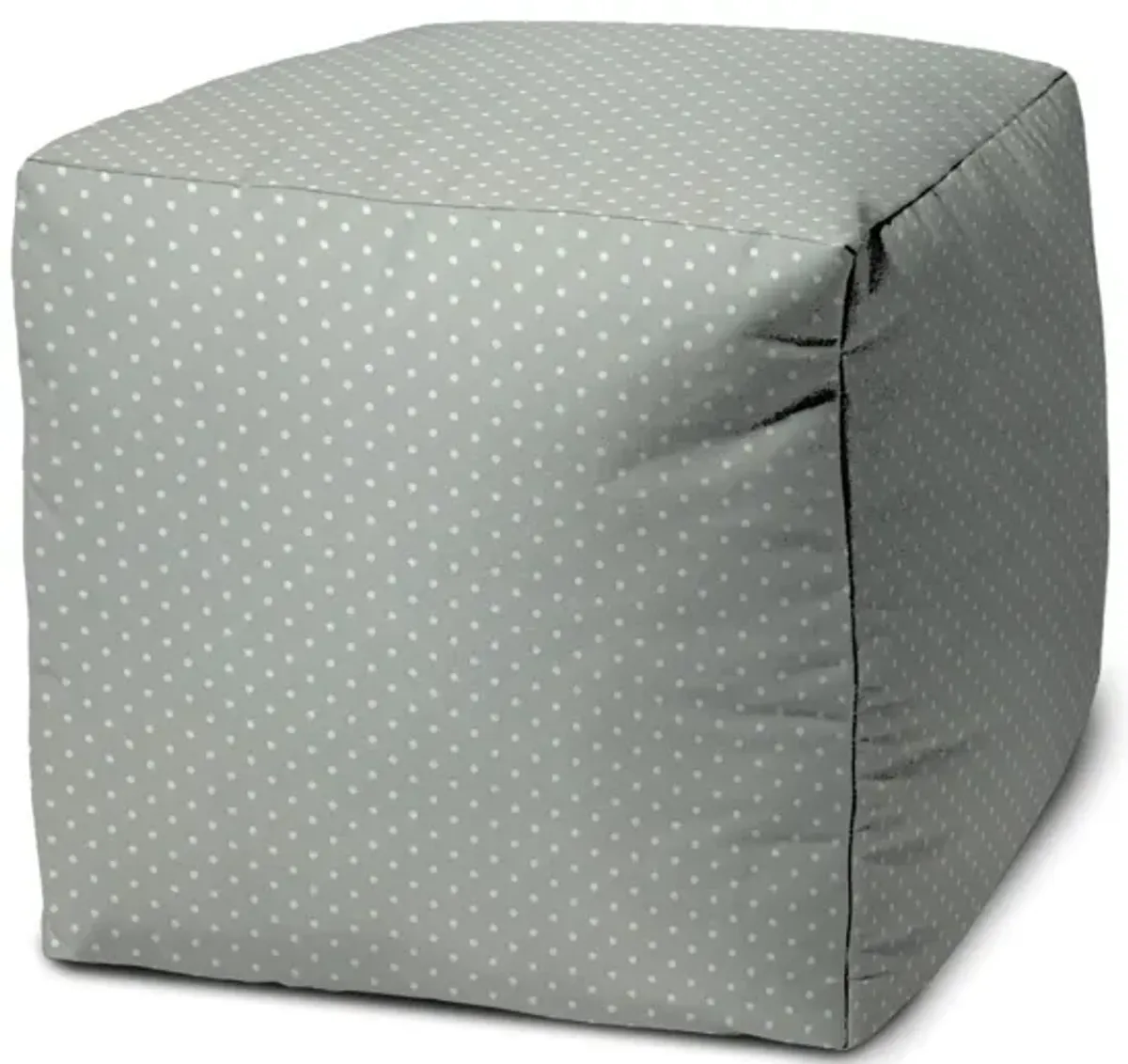 Cube Polka Dots Indoor Outdoor Pouf Cover - Green