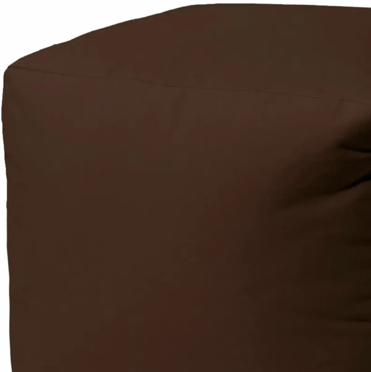 Cool Solid Color Indoor Outdoor Pouf Cover - Dark Chocolate Brown