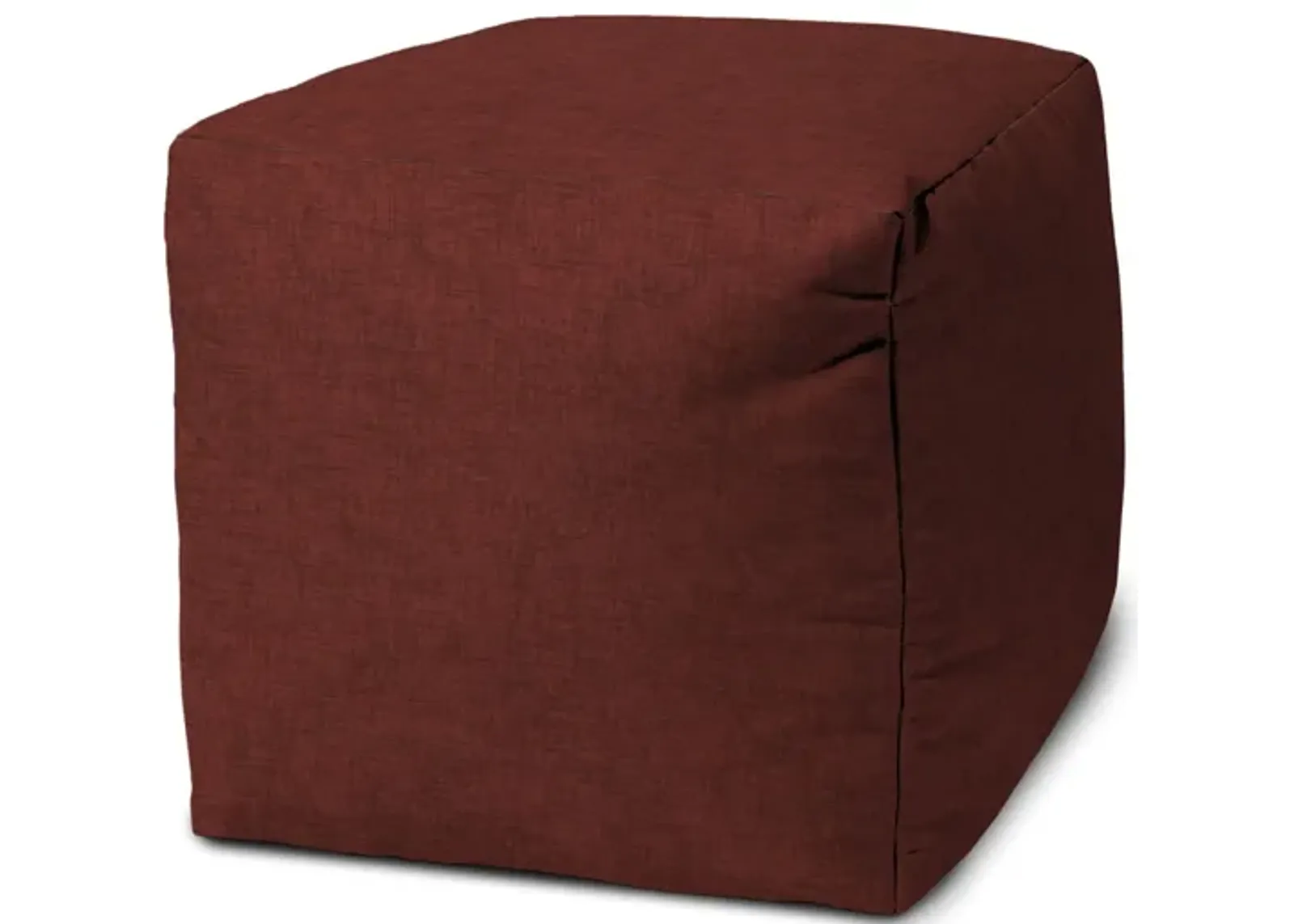 Polyester Cube, Indoor Outdoor Pouf Cover - Red