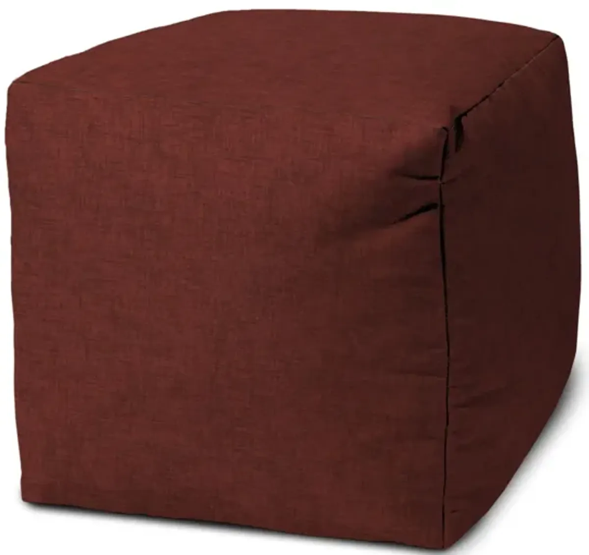 Polyester Cube, Indoor Outdoor Pouf Cover - Red