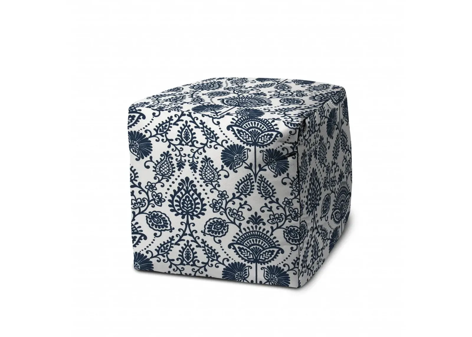 Cube, Indoor / Outdoor Pouf Cover - Blue