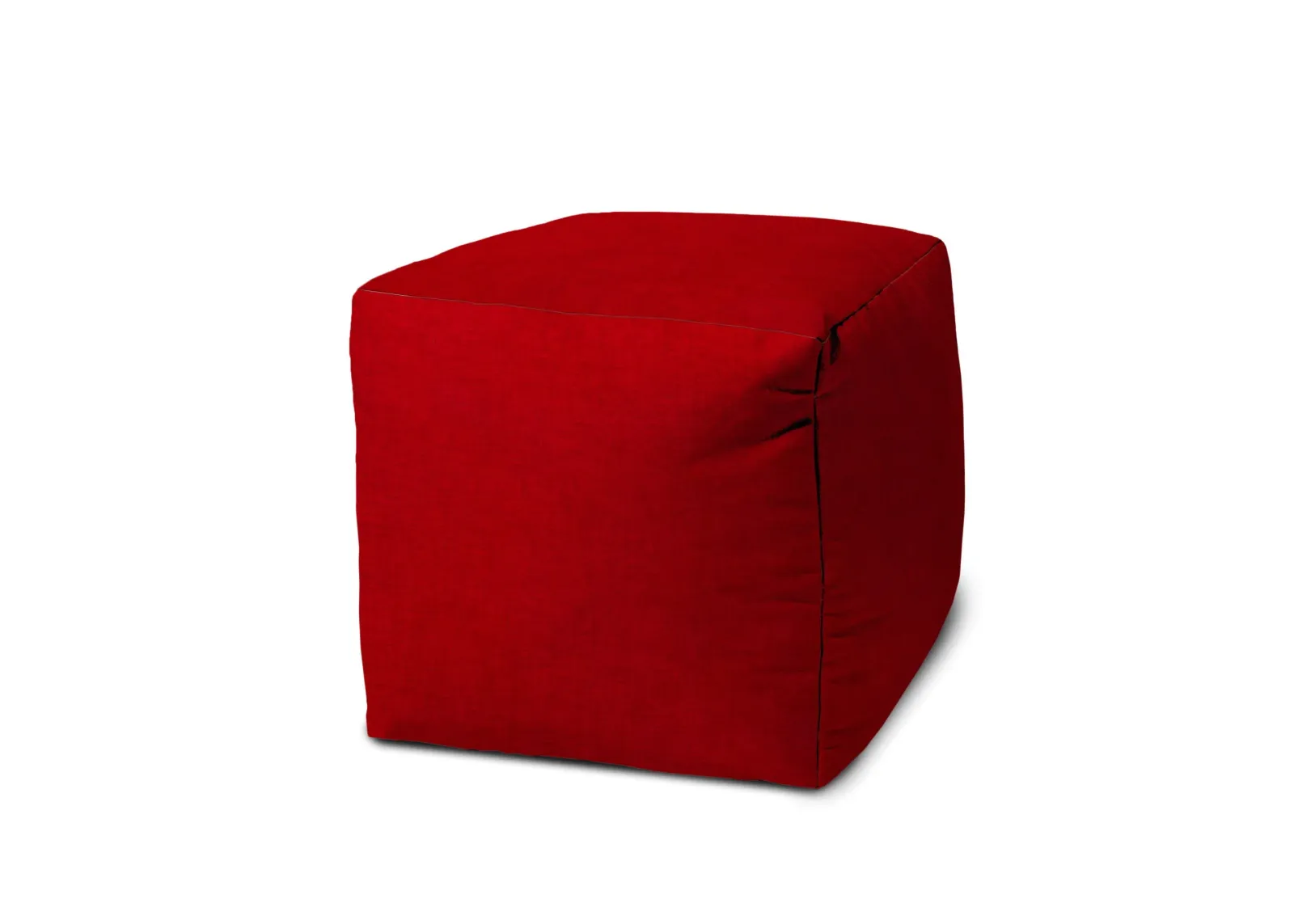 Polyester Cube Indoor / Outdoor Pouf Cover - Red