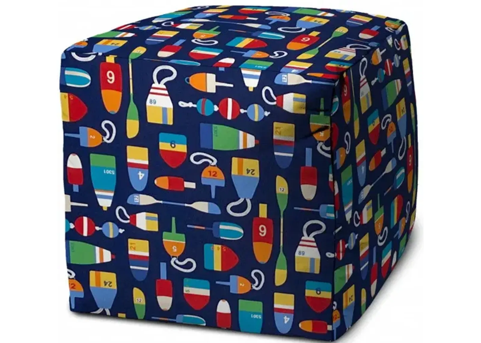 Cube Indoor / Outdoor Pouf Cover - Blue