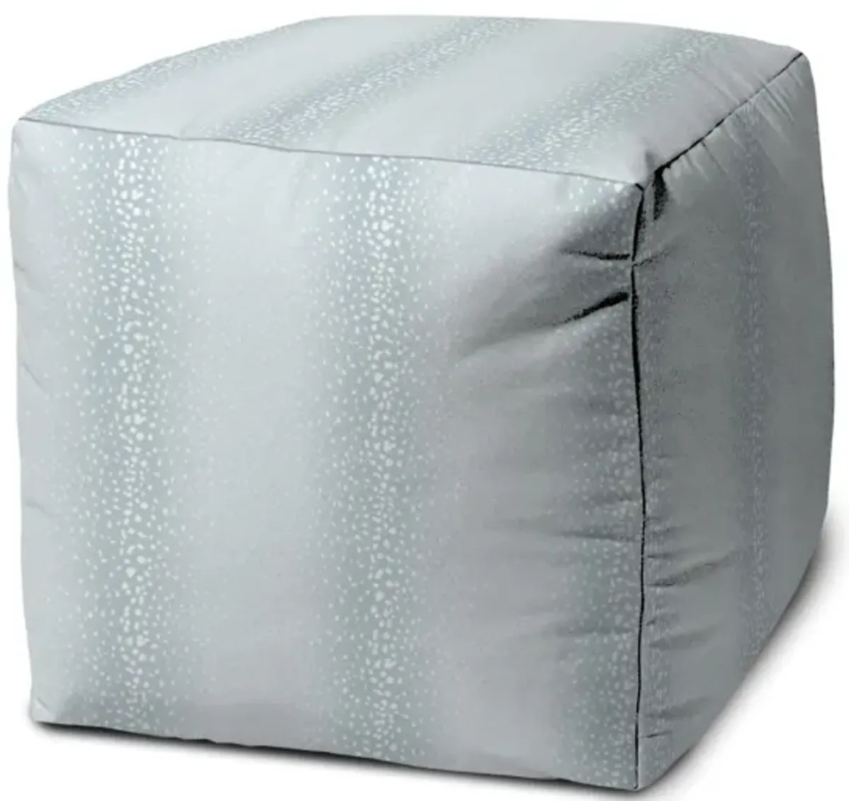 Cube Indoor Outdoor Pouf Cover - Blue