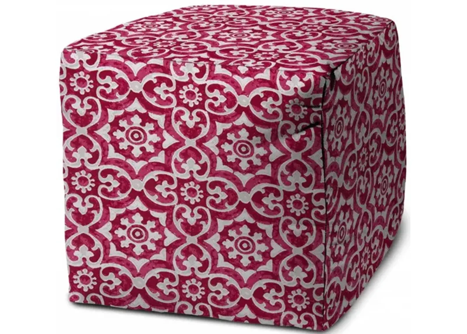 Cube Indoor Outdoor Pouf Cover - Pink