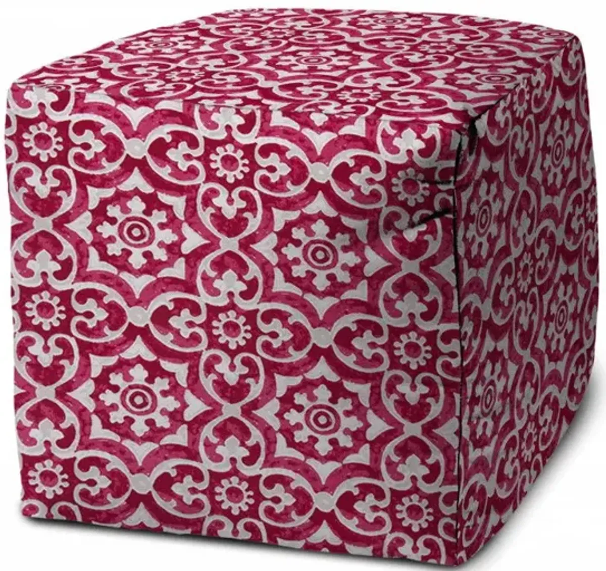 Cube Indoor Outdoor Pouf Cover - Pink