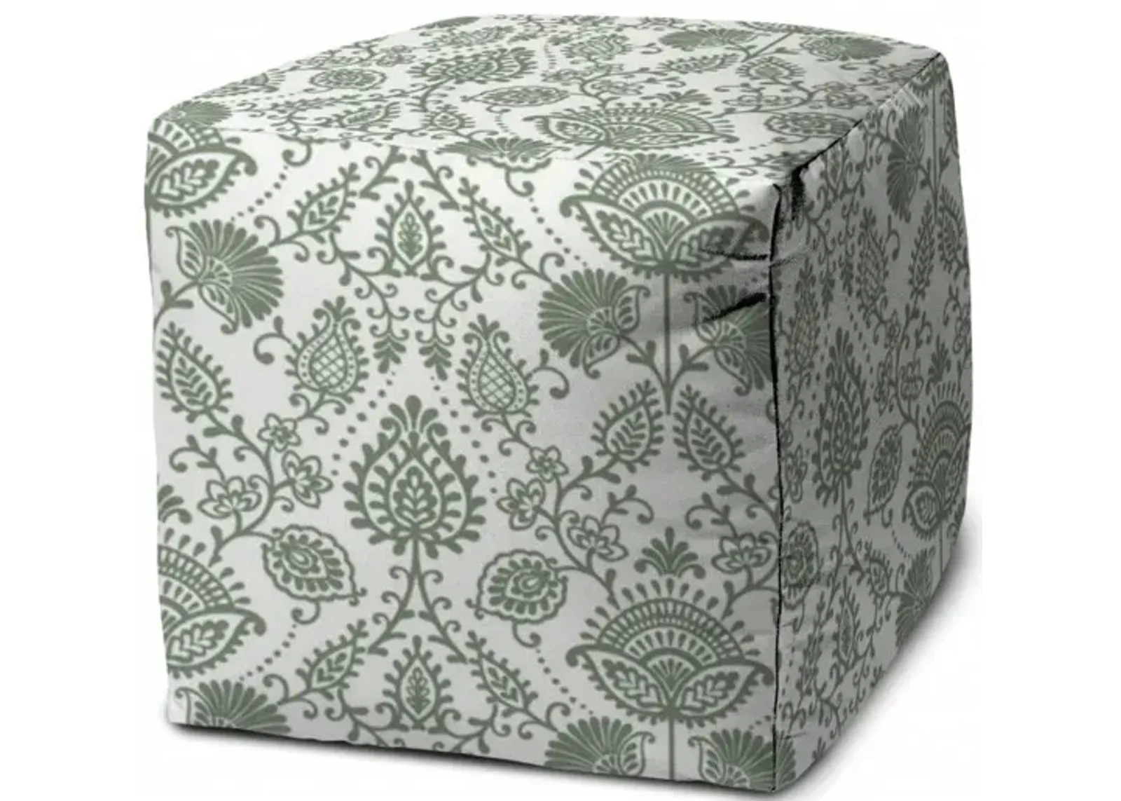 Cube Indoor / Outdoor Pouf Cover - Green