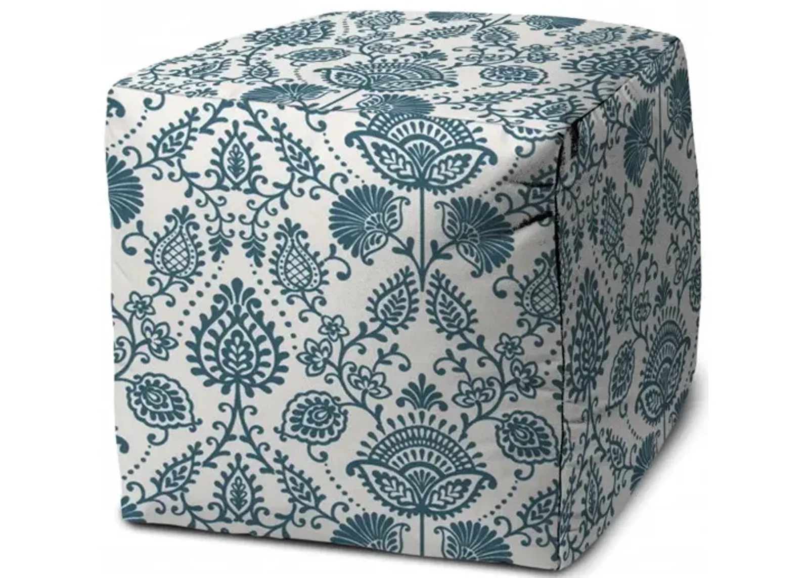 Cube Indoor / Outdoor Pouf Cover - Turquoise