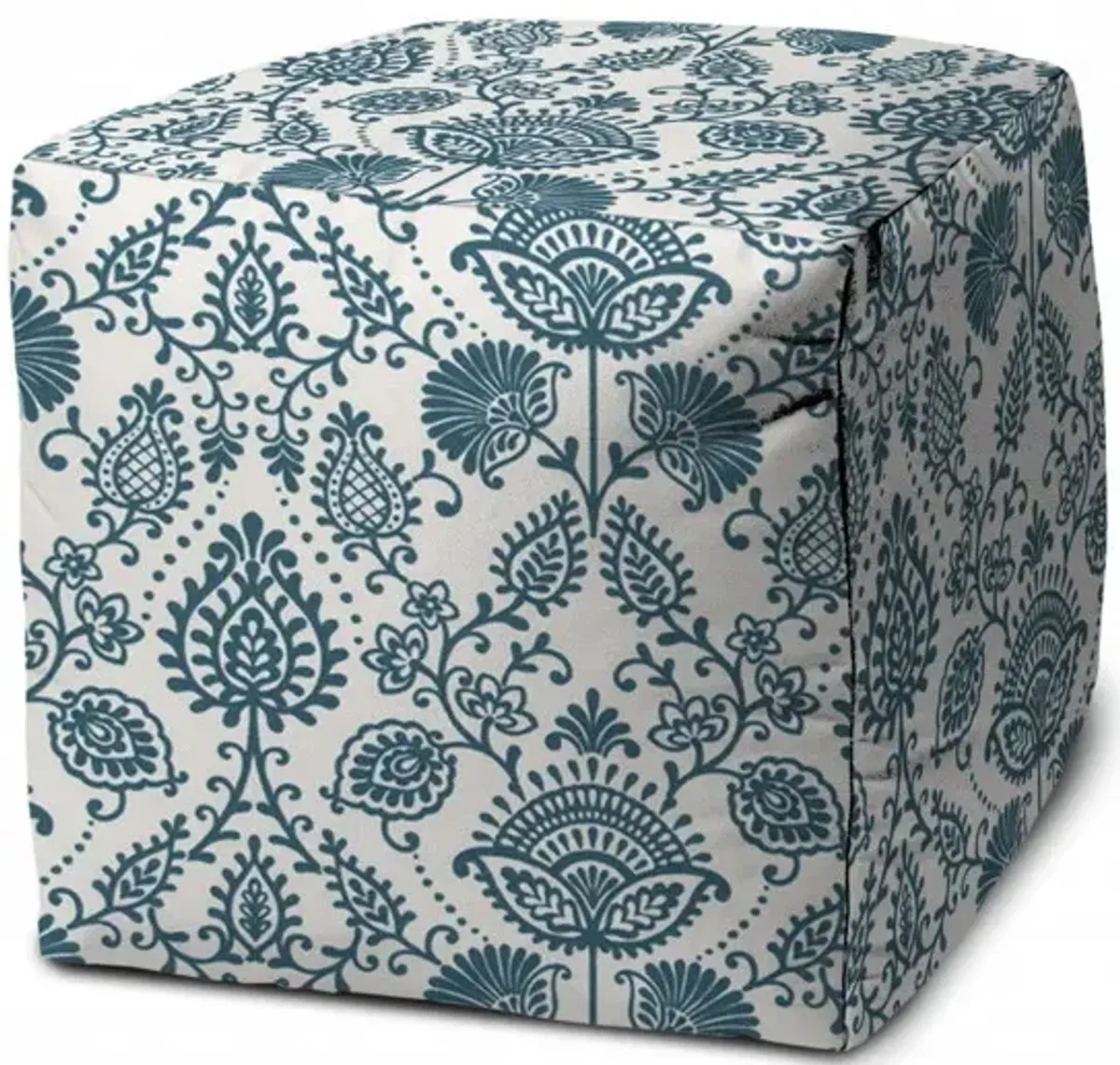 Cube Indoor / Outdoor Pouf Cover - Turquoise