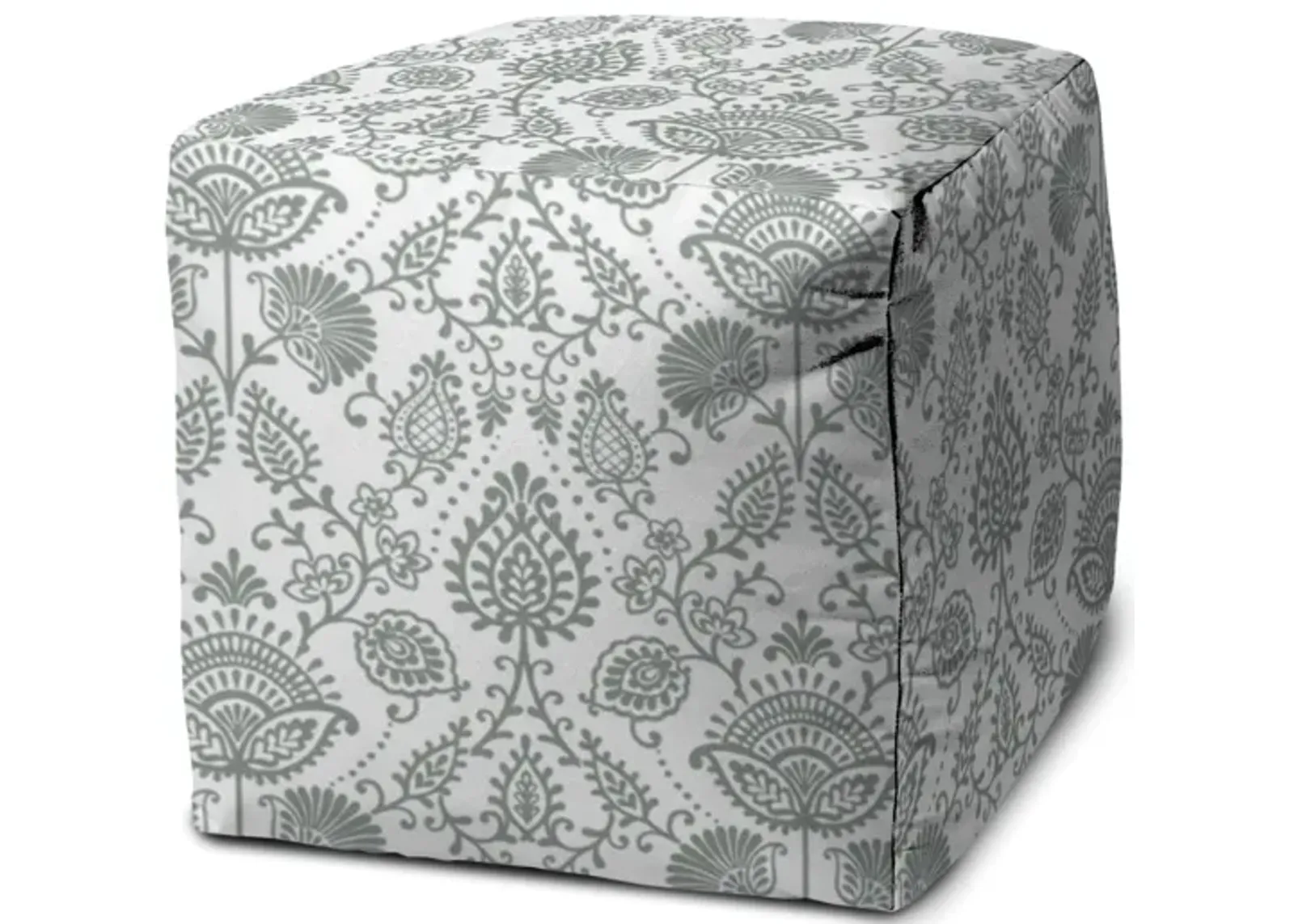 Cube, Indoor Outdoor Pouf Cover - Gray