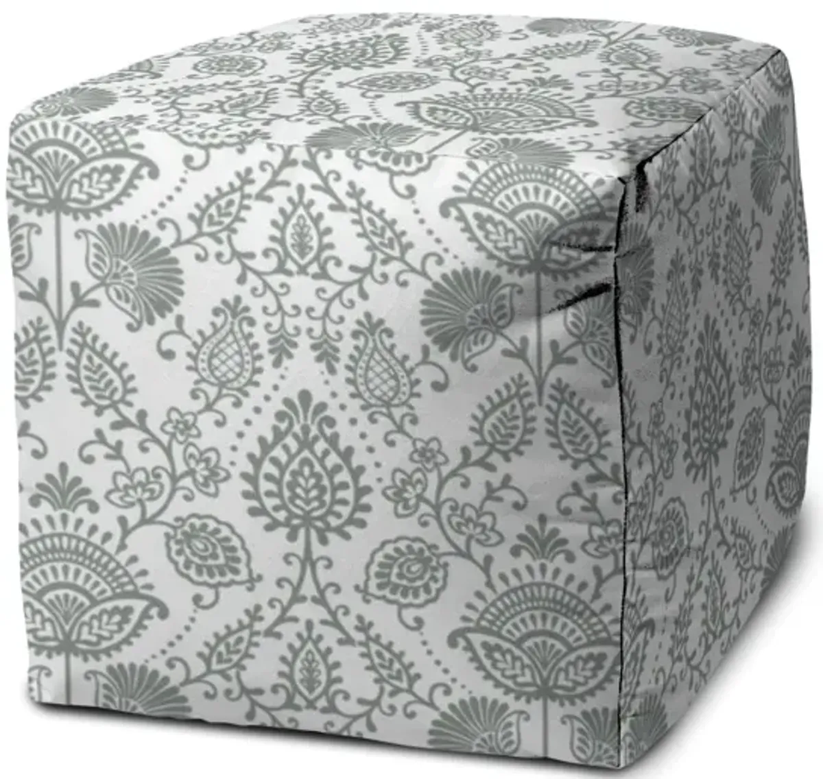 Cube, Indoor Outdoor Pouf Cover - Gray